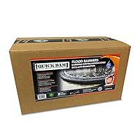 Quick Dam QD610-8 Water Activated Flood Barrier, 8 Pack, Black, 80 Foot