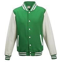 Unisex Varsity Jacket Large Kelly Green/White