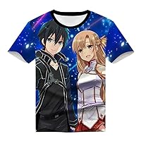 Anime Sword Art Online Kirito SAO 3D Printed T-Shirt Adult Cosplay Funny Short Sleeve Tee Tops