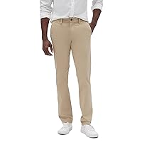 Men's Essential Slim Fit Khaki Chino Pants