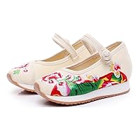 Girl's Embroidery Flower Casual Traveling Shoes Sneaker Kid's Sport Shoe