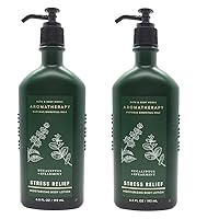 Bath & Body Works Aromatherapy Stress Relief - Eucalyptus + Spearmint Body Lotion, 6.5 Fl Oz, 2-Pack