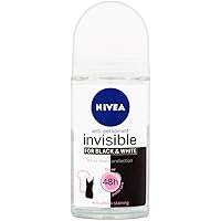NIVEA 50ml Invisible Black And White Clear Roll On Anti Perspirant Deodorant original 1 Count