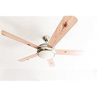 AireRyder Ursa Ceiling Fan with Lighting and Remote Control Satin Nickel Housing, 132 cm, 132 x 132 x 43 cm