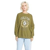 Volcom Women's Stone Magic Boyfriend Crew Fleece Sweatshirt