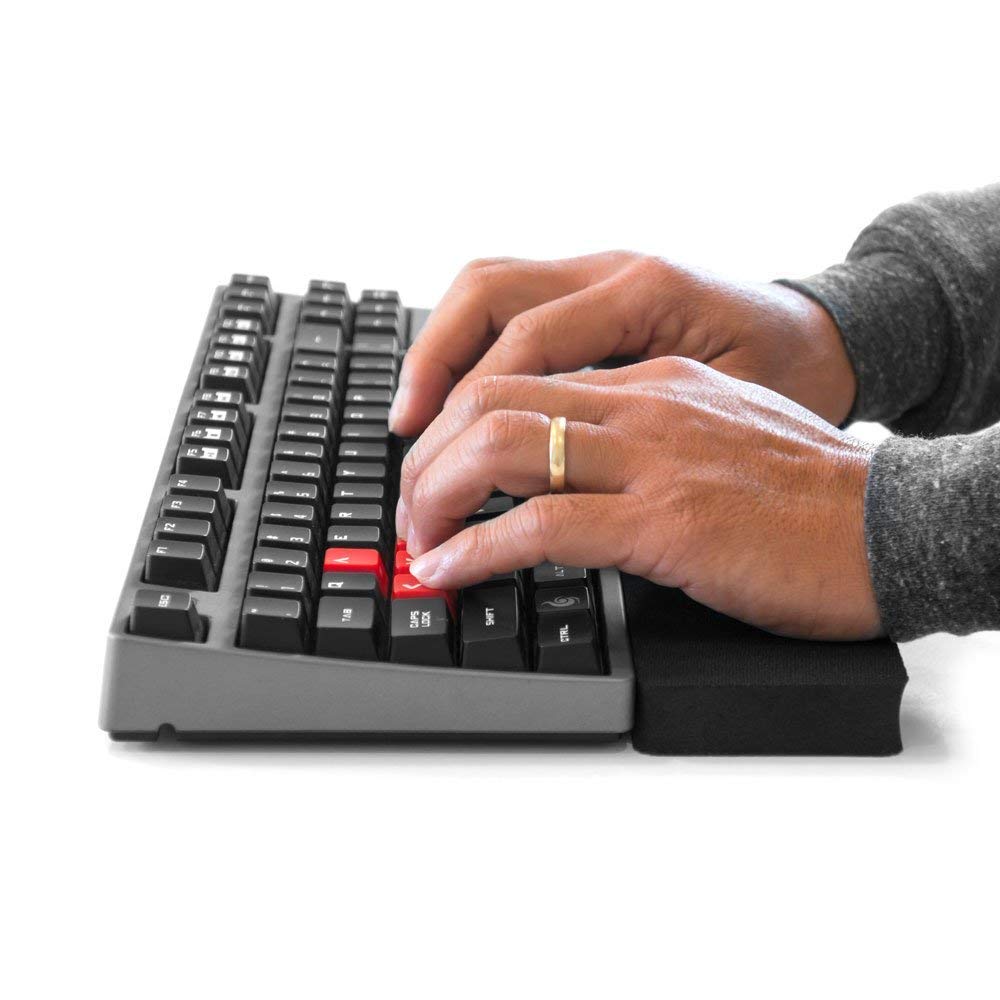 Grifiti Fat Wrist Pad 14 2.75 X 14 X 0.75 Inch Keyboard Wrist Rest for Tenkeyless Mechanical and Gaming Keyboards (2.75 x 14 inches, Black Nylon)