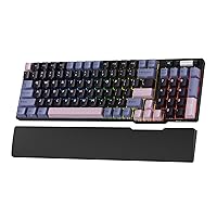 RK ROYAL KLUDGE RK96 RGB Limited Ed, 90% 96 Keys Wireless 3-Mode BT5.0/2.4G/USB-C Hot Swappable Mechanical Keyboard w/Wrist Rest, Volume Control, Software, Massive Battery, RK Pale Green Switch