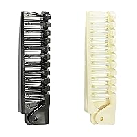 2pcs Folding Combs, Portable Plastic Travel Pocket Double-headed Comb, Suitable for Women, Girls, Men, Suitable for Thick and Thin Hair