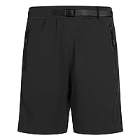Mens Shorts Casual Solid Color Waistband Straight Shorts Quick Drying Workout Shorts with Zipper Pockets Casual Shorts