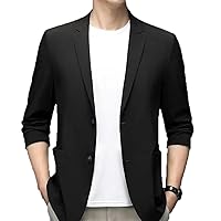 Luvchoice Blazerlux-Blazer Suit Jackets for Modern Men, Summer Thin Ice Silk Breathable Sunscreen Casual Plus-Size Blazer