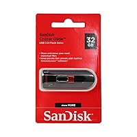 SanDisk 32GB 3-Pack Cruzer Glide USB 2.0 Flash Drive (3x32GB) - SDCZ60-032G-G46T, Black