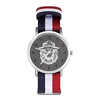 Bigfoot Sasquatch Nylon Watch Adjustable Wrist Watch Band Easy to Read Time with Printed Pattern Unisex