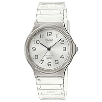 Casio Women's Analogue Quartz Watch with Plastic Strap MQ-24S-7BEF, Transparent, MQ-24S-7BEF-AMZUK