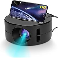 Mini LED Projector, Home Theater Movie Projector, Small Outdoor LED Video Projectors Adopts Diffuse Reflection Imaging Technology Maximum Resolution 1920 X 1080 for Home Theater Use