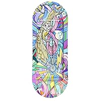 SK8Tray Premium Metal Rolling Tray, Artist Series Mechanical Owl Design by Courtney Hannen, Large Tray for Rolling and Storage, 7.25