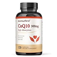 CoQ10 300mg - 120 Capsules - High Absorption - Non-GMO - Gluten-Free - Coenzyme Q10 - CoQ10 Capsules