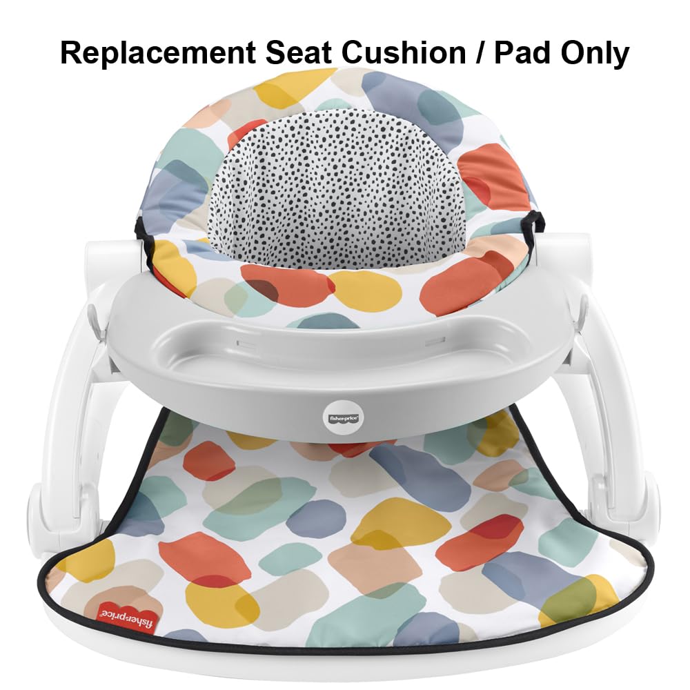 Replacement Part for Fisher-Price Deluxe Sit-Me-Up Floor Seat - GKH29 ~ Replacement Seat Cushion/Pad ~ Colorful Shapes Print