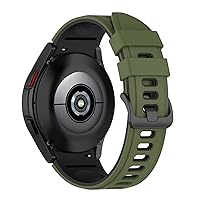 20mm No Gaps Official Silicone Strap for Galaxy Watch 4 Classic 46 42mm/Watch4 44mm 40mm WatchBands Curved end Bracelet (Color : 8, Size : 20mm)