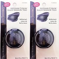 Black Radiance Artisan Color Baked Eyeshadow Trio Marbleized Pearls Luminous Color Wet/dry Intensity Ca3122 Violet Glaze (Pack of 2)