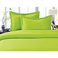 Best, Softest, Coziest Duvet Cover Ever! 1500 Premier Hotel Quality Luxury Super Soft Wrinkle Free 2-Piece Duvet Cover Set, Twin/Twin XL, Lime