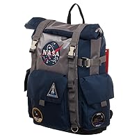 Bioworld NASA Backpack Roll Top Built Up Laptop Bag