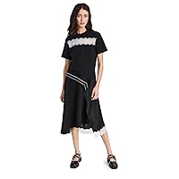 3.1 Phillip Lim Women's Deconstructed T-Shirt Dress with Satin and Lace