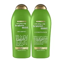 Extra Strength Refreshing Scalp + Teatree Mint Shampoo, Invigorating Scalp Shampoo &Conditioner with Tea Tree & Peppermint Oil & Witch Hazel, Paraben-Free, Sulfate-Free Surfactants, 25.4 Fl Oz