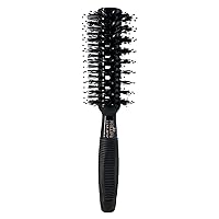 Phillips Brush Luxe Monster Vent 5 Poly-Tipped Professional Hair Brush (2.5” Diameter Barrel) – Black & Gold Vented Hairbrush, Mixed Boar Hair & Poly-Tipped Nylon Bristles