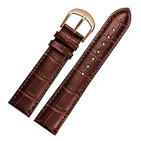 for Brand Watch Bracelet Belt Woman Watchbands Genuine Leather Strap Watch Band 10 12 14 16 18 20 22mm Multicolor Watch Bands (Color : 10mm Gold Clasp, Size : 18mm)