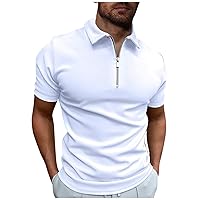 T-Shirts for Man,Plus Size Summer Sport Short Sleeve Top Polo Shirt Zipper Trendy Golf Outdoor T Shirt Blouse