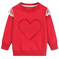 DDSOL Toddler Girls Sweatshirt Cotton Sweater Long Sleeve Shirt Little Kids Pullover Tops 2-7 Years