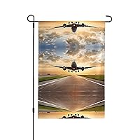 Airplane Print Garden Flag 28