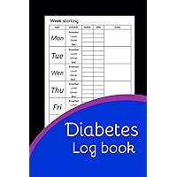 Diabetes Log book: log book for diabetic testing, Glucose Monitoring Log, Daily Diabetes Record Book, Diabetic Diary