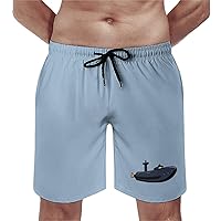 Submarine Men's Swim Trunks Quick Dry Swim Shorts Summer Beach Board Shorts with Pockets
