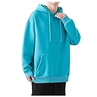 Hoodies For Men,Men's Big & Tall Fleece Pullover Hoodie,Plus Size Hooded With Adjustable Drawstring Sweatshirts