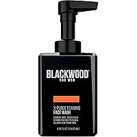 Blackwood For Men X-Punge Foaming Face Wash - Organic & Natural Acne Facial Cleanser For Oily to Normal Skin - Deep Cleanse for Exfoliation - Paraben Free, Sulfate Free, & Cruelty Free (4.55 oz)