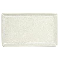 aito Seisakusho 517306 Natural Color Long Square Plate, Approx. 8.3 x 5.1 inches (21 x 13 cm), Ivory, White, Mino Ware, Dishwasher, Microwave Safe, Made in Japan