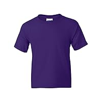 Gildan 50-50 Youth Short-Sleeve T-shirt (8000B) Tee Large Purple