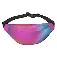 Colorful Starlight Printing Waist Bag For Women And Men Fashion Large Fanny Pack With Adjustable Strap For Sports Running