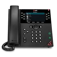 (Plantronics + Polycom) Poly - VVX 450 Business IP Phone (Polycom) - 12-Line, Color IP Desk Phone with Handset - POE - 4.3' Color LCD Display