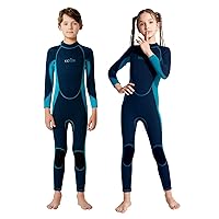 Kids Wetsuit for Boys Girls Toddlers Youth, 2.5mm 3mm Neoprene Back Zip Wet Suits Thermal Full Body Wetsuits Keep Warm Swimsuits for Swimming Diving Surfing Snorkeling
