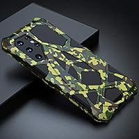 Protective Case for Samsung Galaxy S21 Ultra Military Phone Cover Built-in Shock Proof Metal and Silicone - Camo