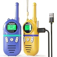 Walkie Talkies for Kids Rechargeable, 48 Hrs Working Time 3 Miles Range 22 Channels 2 Way Radio, Birthday Gifts for Boys Girls,Family Games Outdoor Hiking Camping,3-12 Years Old Toys 2 Pack