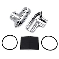 XKH- Motorcycle Chrome Fuel Line Fitting Cover Compatible with Harley Davidson Fuel Injected Electra Glides Road Glides Road Kings Street Glides Trikes Softail Dynas Sportsters [B01D0QT1AK]