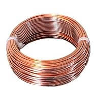 10 AWG Bare Copper Wire 25 Ft (Half Hard) Coil Single Solid Copper Wire 99.9% Pure