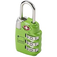 Lewis N. Clark Travel Sentry Large 3dial Combo Lock, Green, One Size