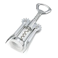 Guidini PUI041 Commercial Wing Wine Opener, Chrome, Body: Zinc Alloy, Screw: Steel Cap: Polypropylene, Italy
