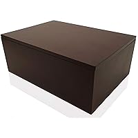 Wooden Storage Box for Home - Large Wood Keepsake Box with Lid - Dark Brown Wooden Memory Box - Wooden Boxes (Dark Brown)