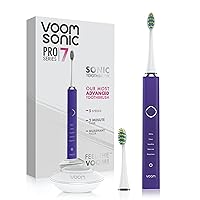 Voom Sonic Pro 7 Electric Toothbrush for Adults, Sonicare Electric Toothbrush with 40000 VPM w/ 5 Deep Clean Modes, Rechargeable Toothbrushes Fast Charge 4 Hours Last 8-Weeks
