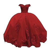 Pearl Floral Flowers Off The Shoulder Ball Gown Quinceanera Dresses Charro Glitter Sequined Tulle Sweet 15 XV Prom Dress